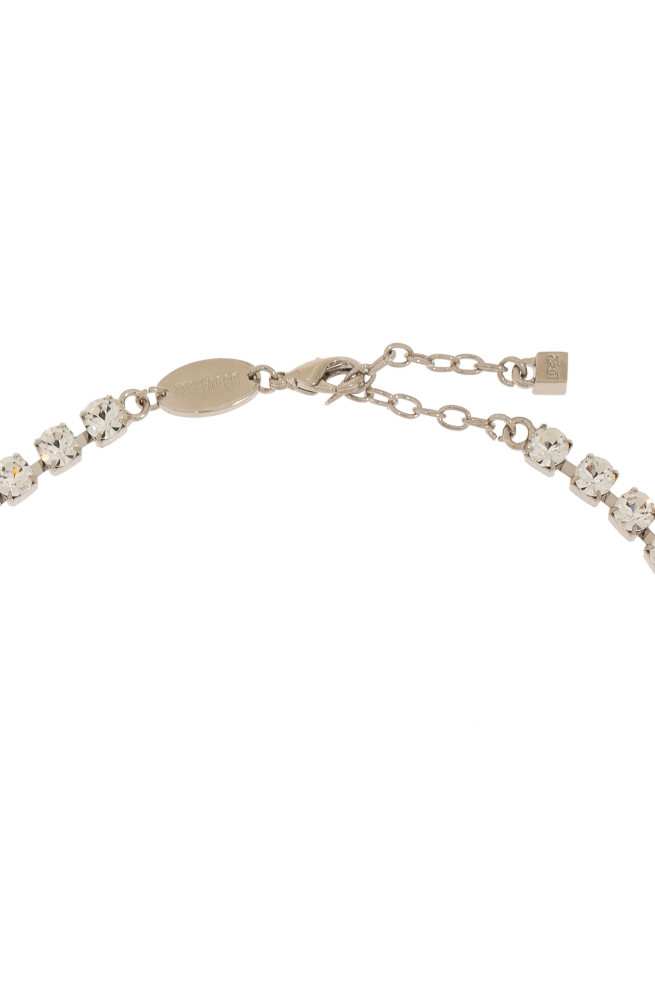 Dsquared2 Crystal Embellished Pendant Necklace In Yellow