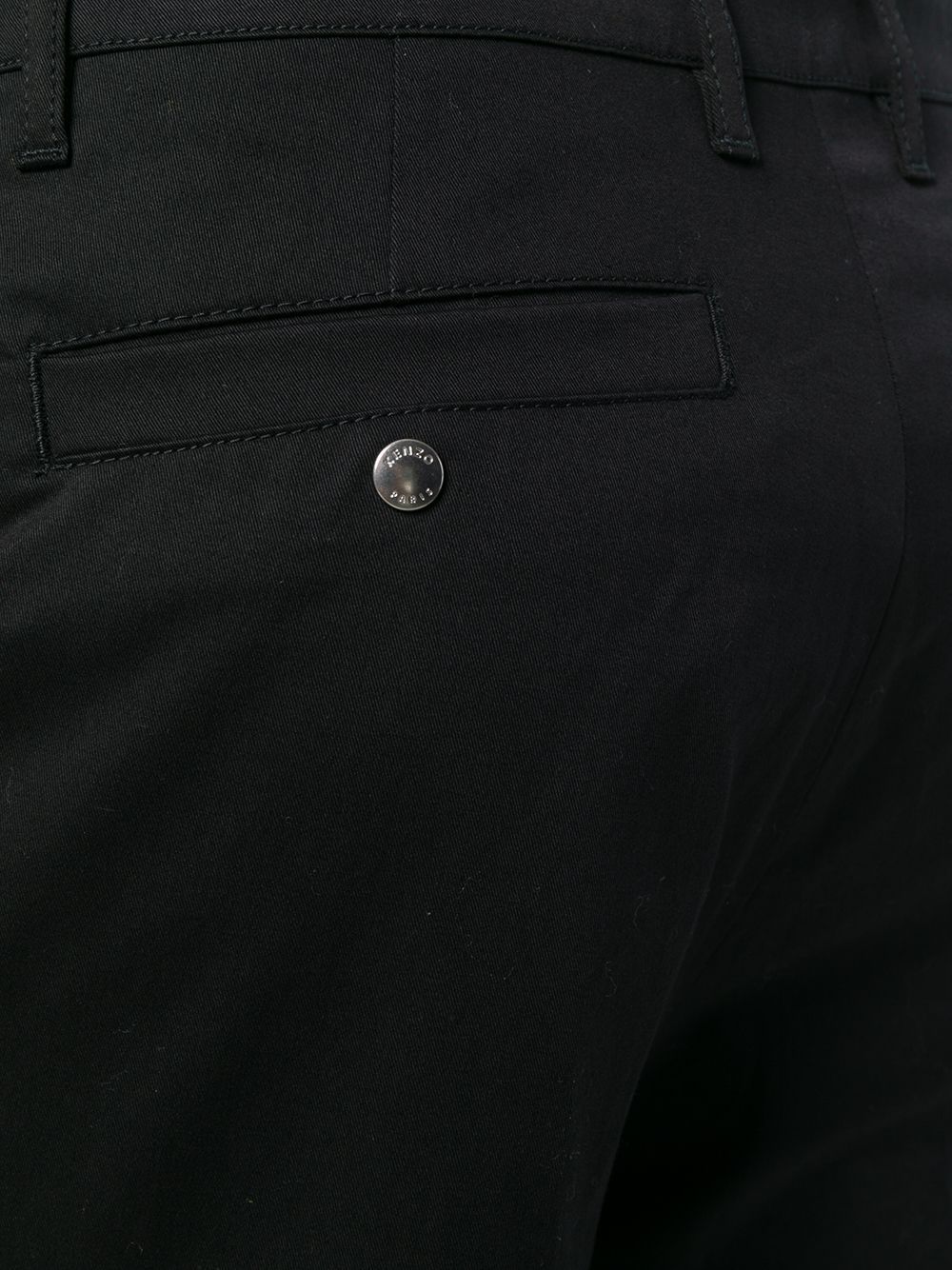 Kenzo Striped Casual Pants In Black