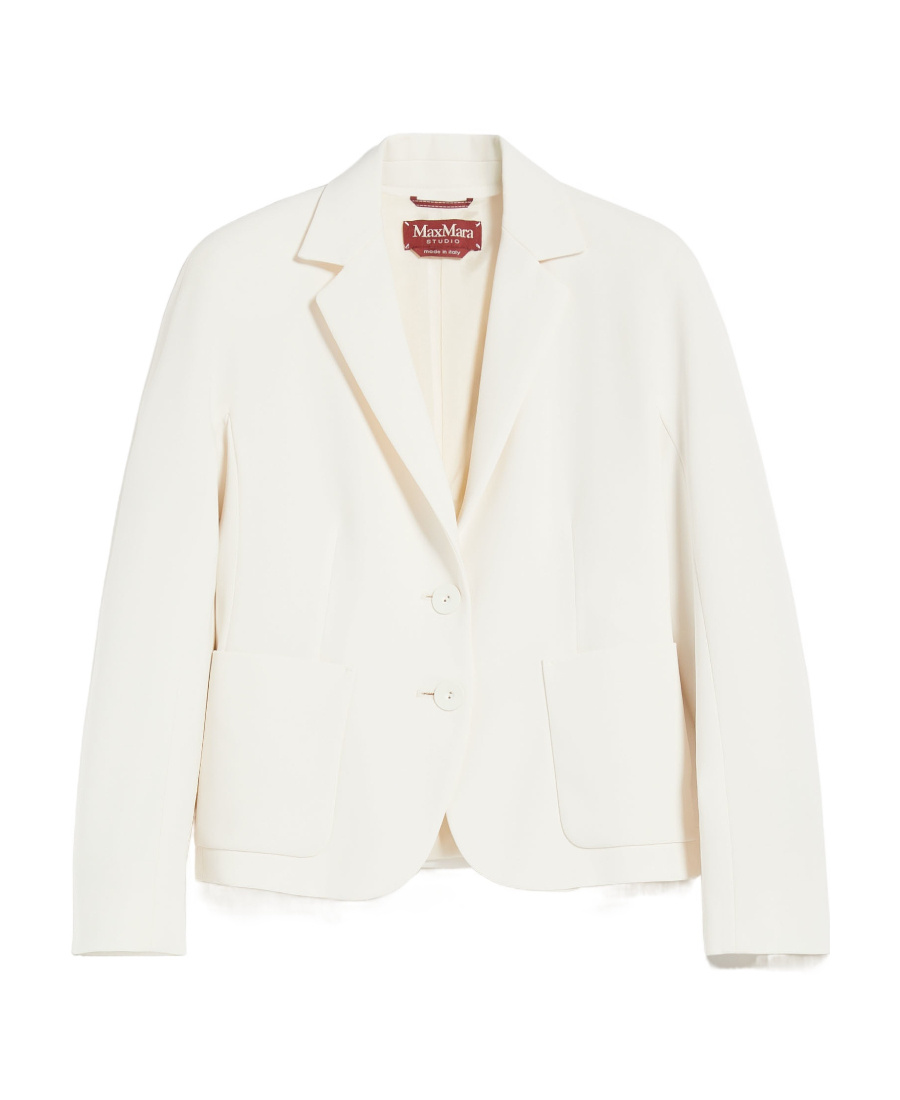 Max Mara Single-breasted Casual Jacket In White