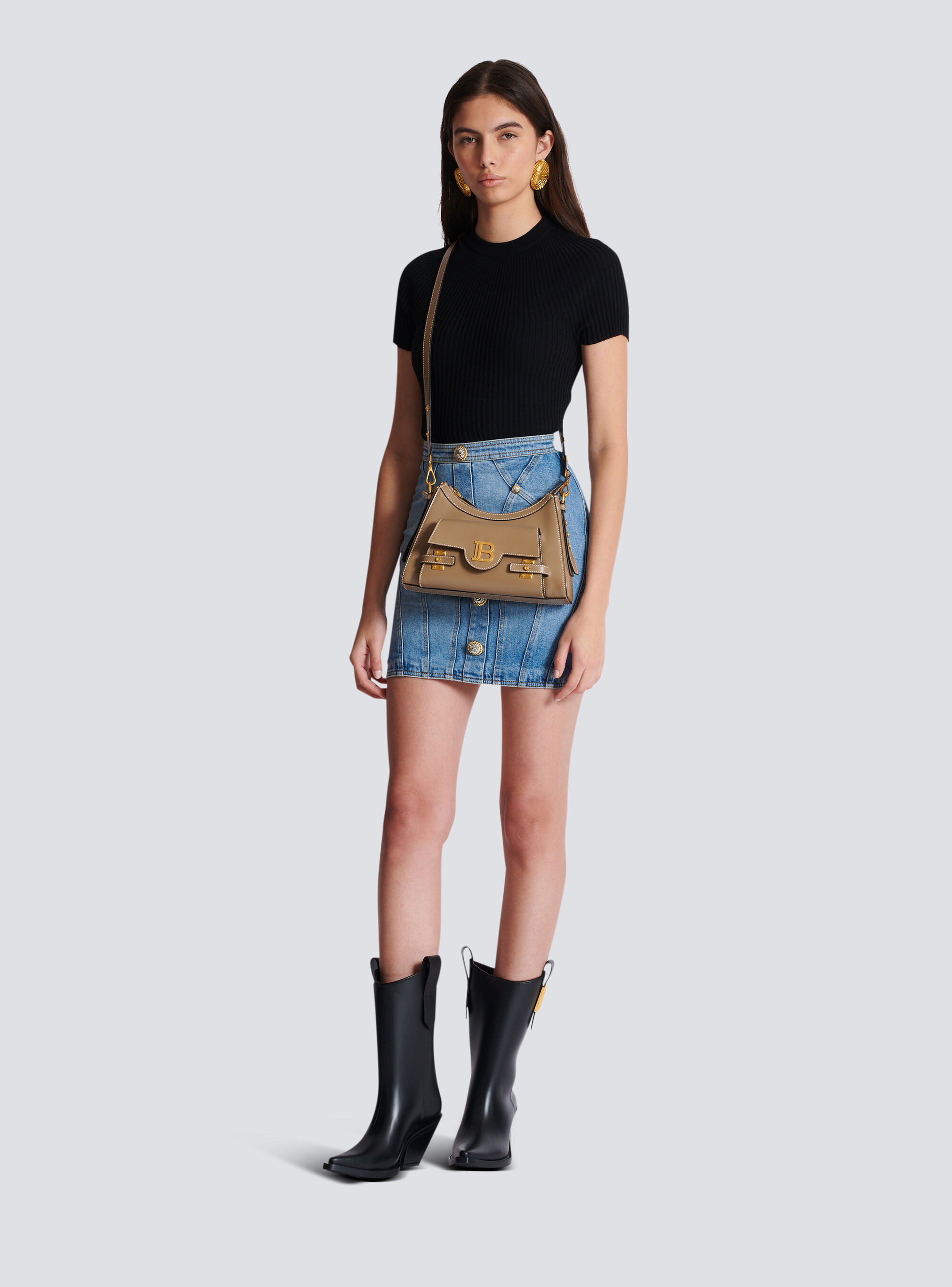 BALMAIN CALFSKIN B-BUZZ HOBO BAG
