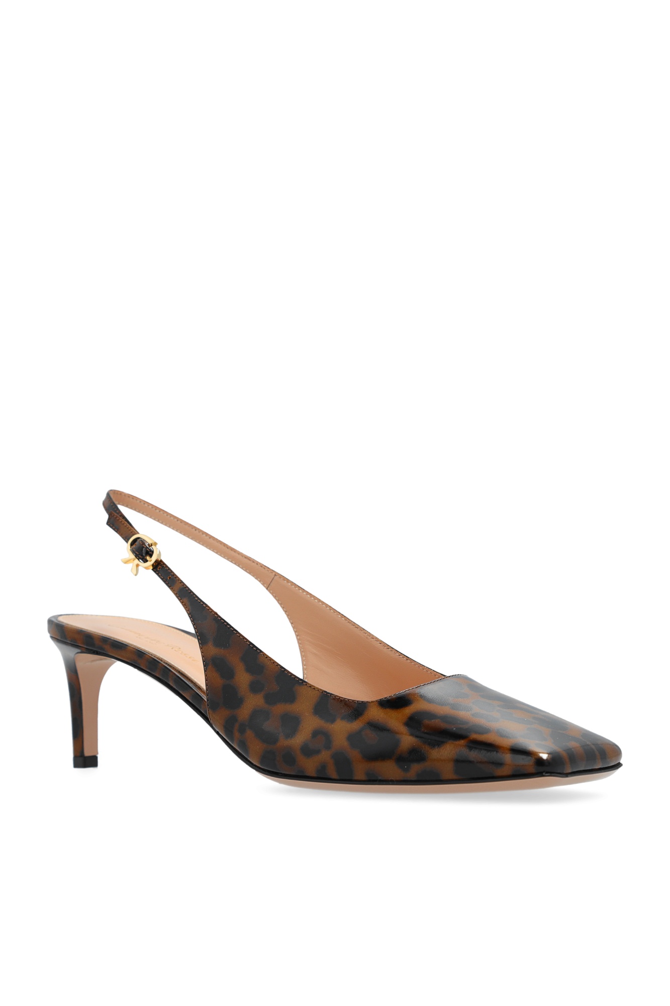 Gianvito Rossi Christina Sling 55mm Animal-print Pumps In Black