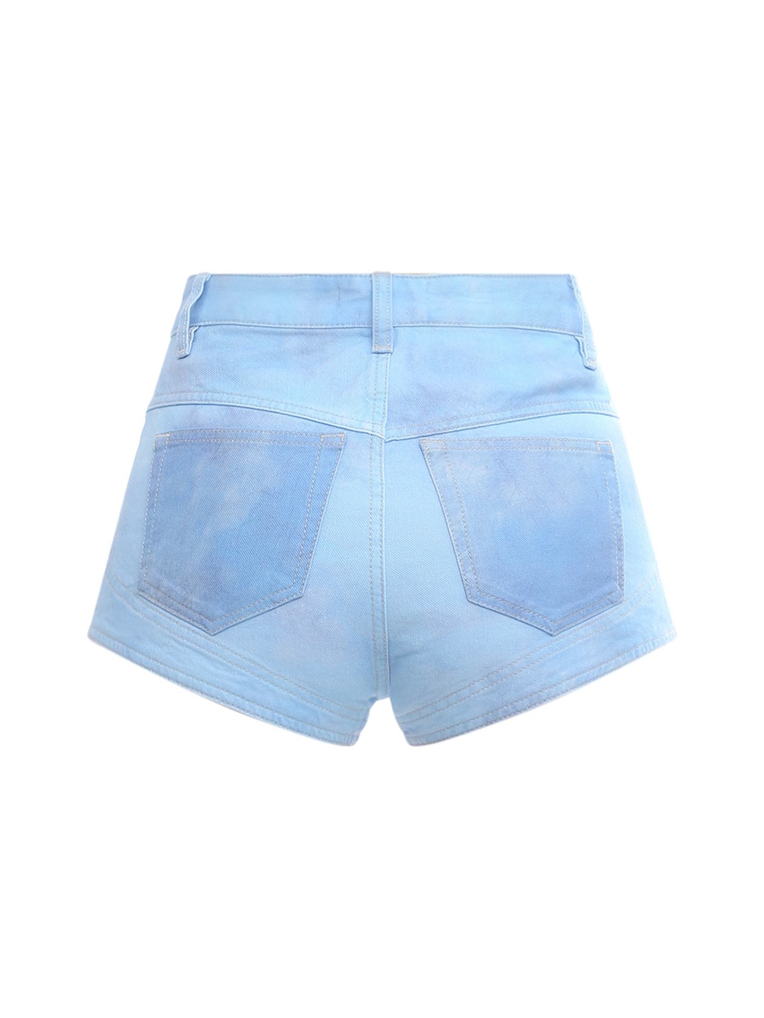 Isabel Marant Neida Patchwork-panel Detail Shorts In Blue