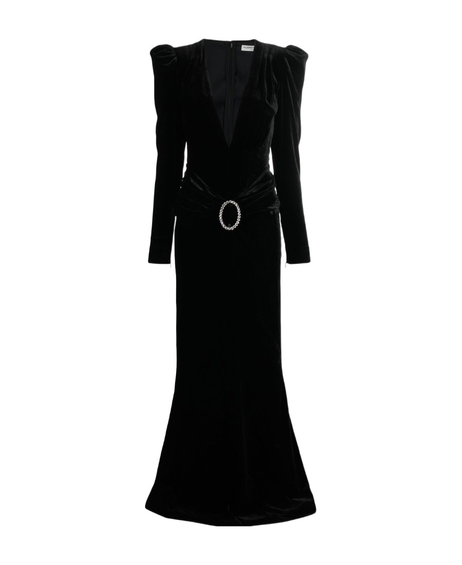 Alessandra Rich Silk Dress In Black