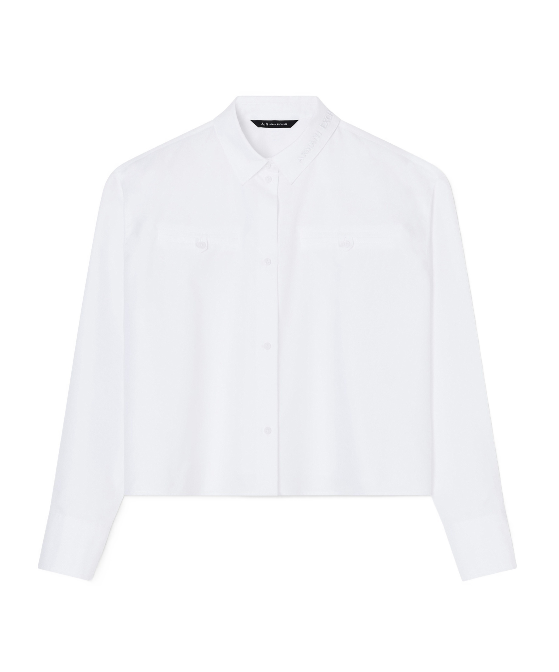 Armani Exchange Long Sleeve Shirt In White