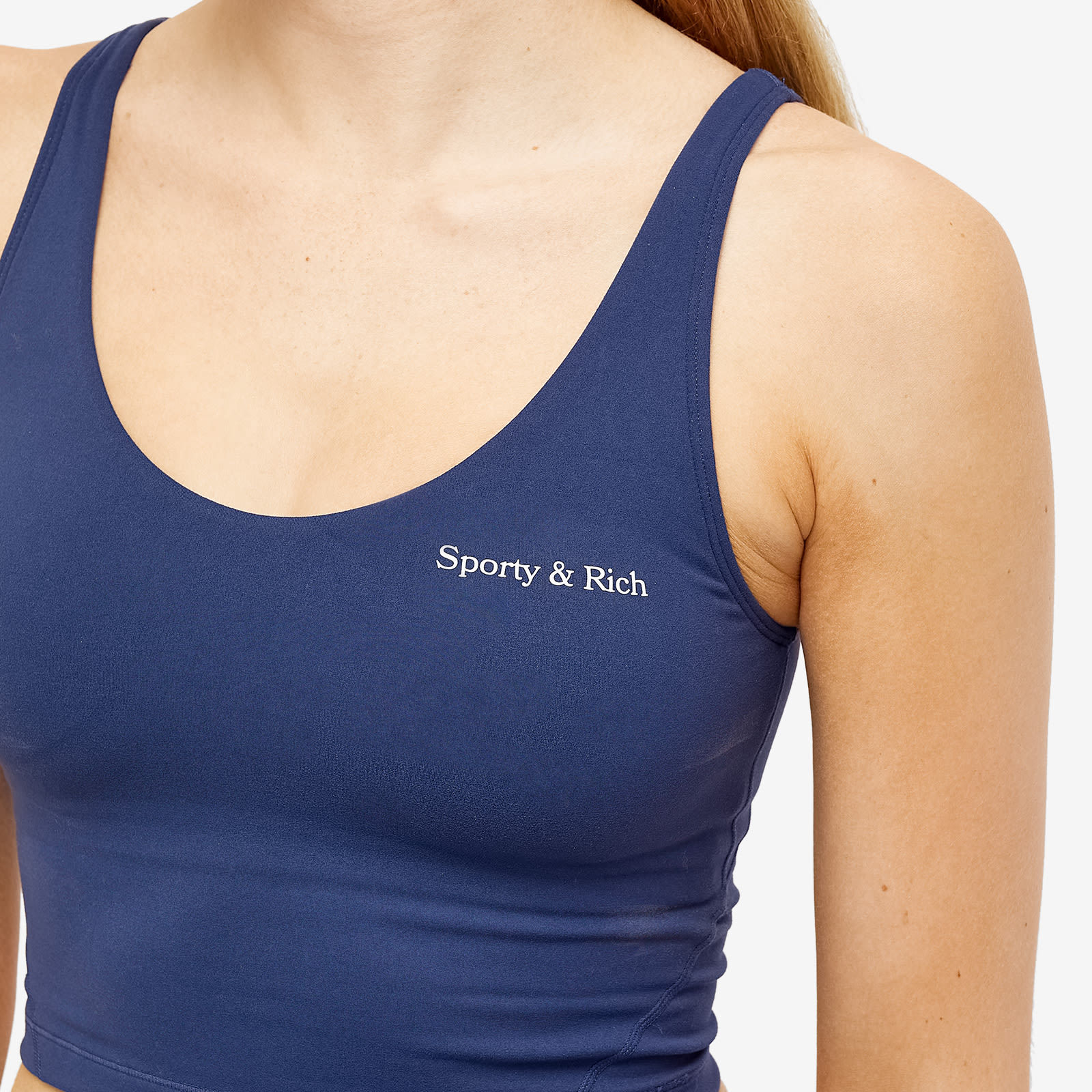 Sporty And Rich Round Collar Short Vest