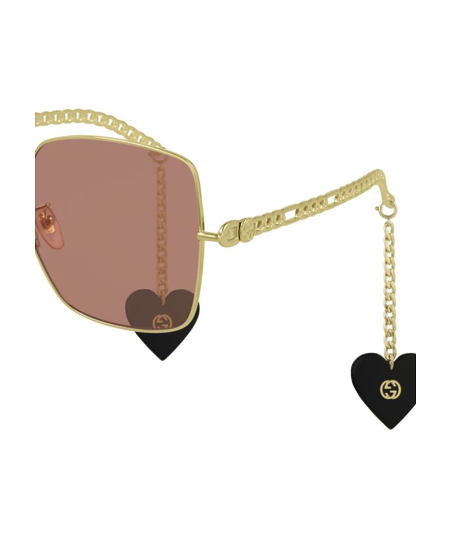 Gucci Gg0724s Square-frame Sunglasses In Pink