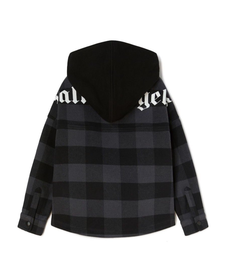Palm Angels Logo-print Cotton Shirt In Black
