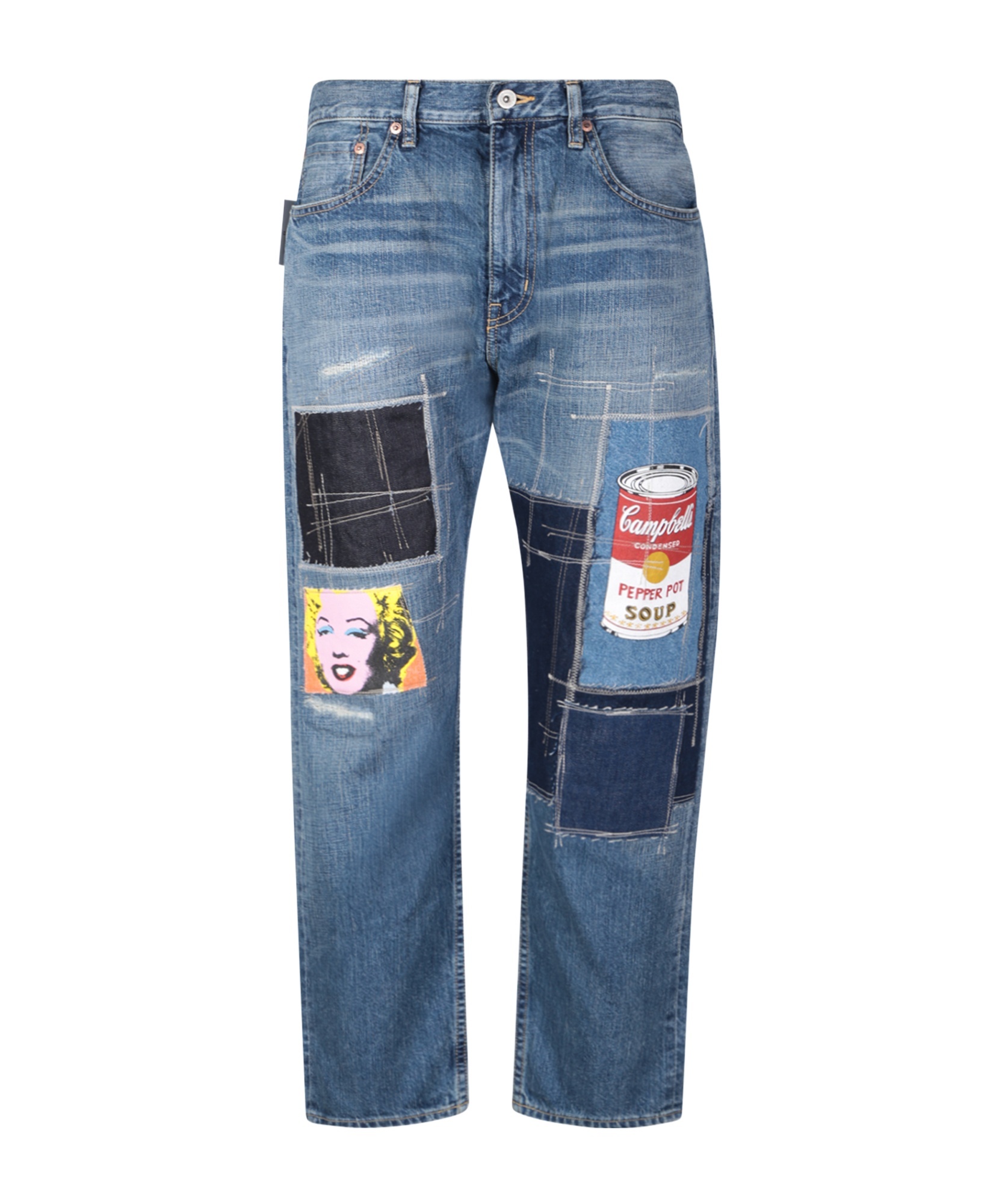 Junya Watanabe Patchwork Jeans In Blue