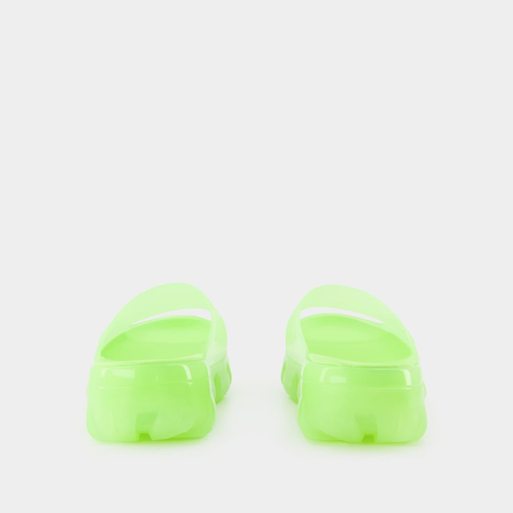 Ugg Jella Clear Platform Slides In Green