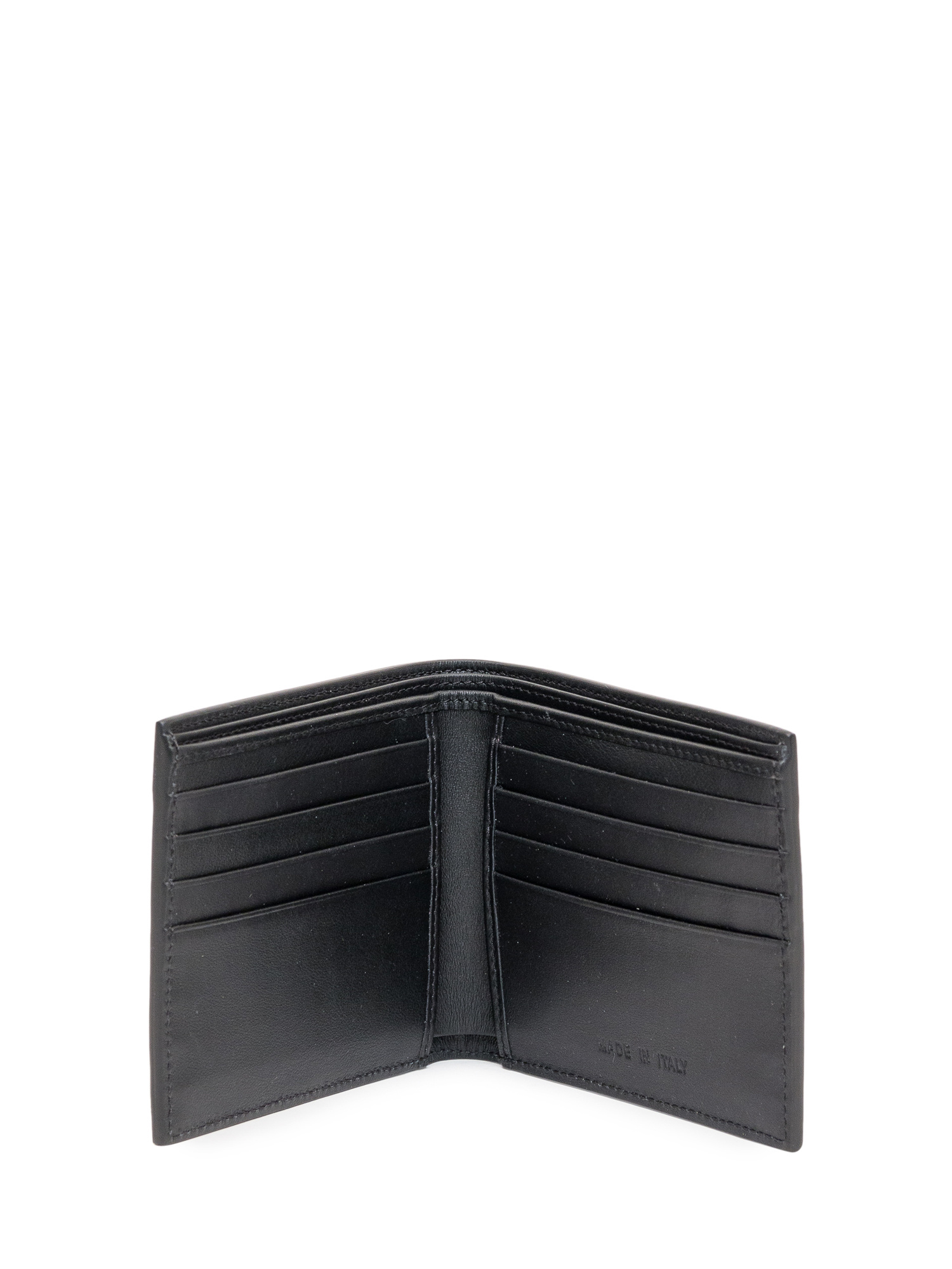 Palm Angels Logo Printed Half-fold Wallet In Gray