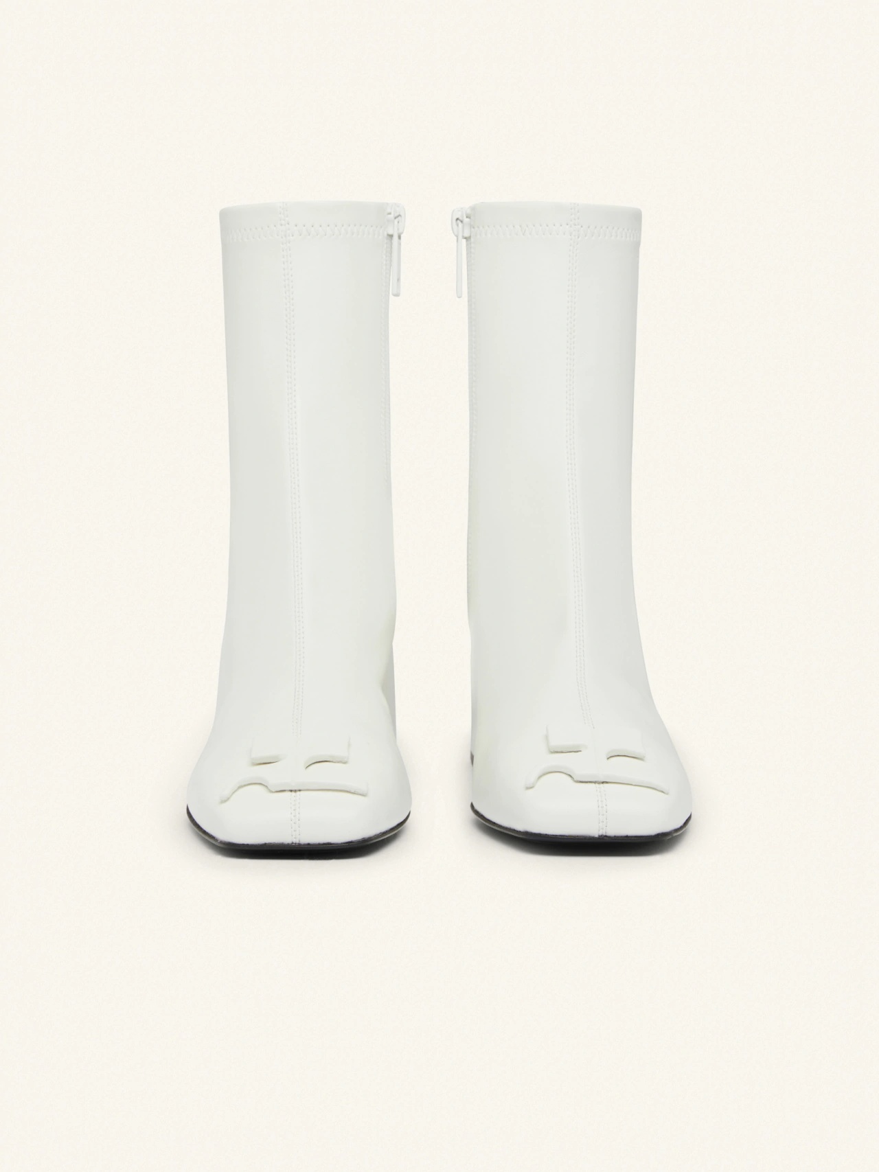 Courrèges Heritage 70mm Leather Boots In White