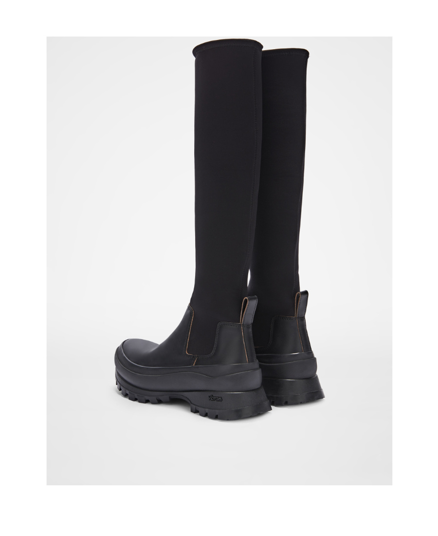 Jil Sander Vibram Soled Boots In Black