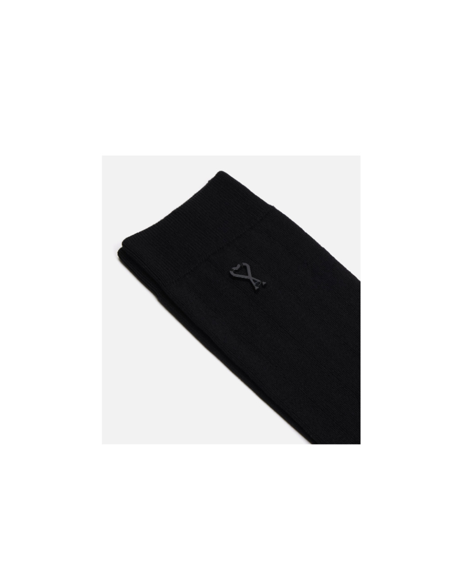 Ami Alexandre Mattiussi Logo Blended Socks In Black