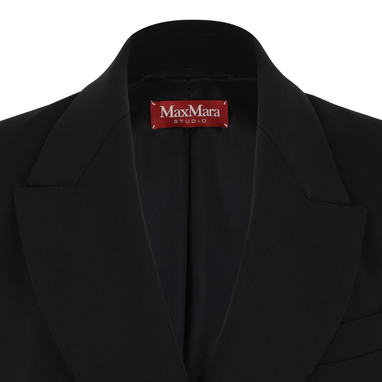 Max Mara Pomez Double-breasted Waistcoat In Black