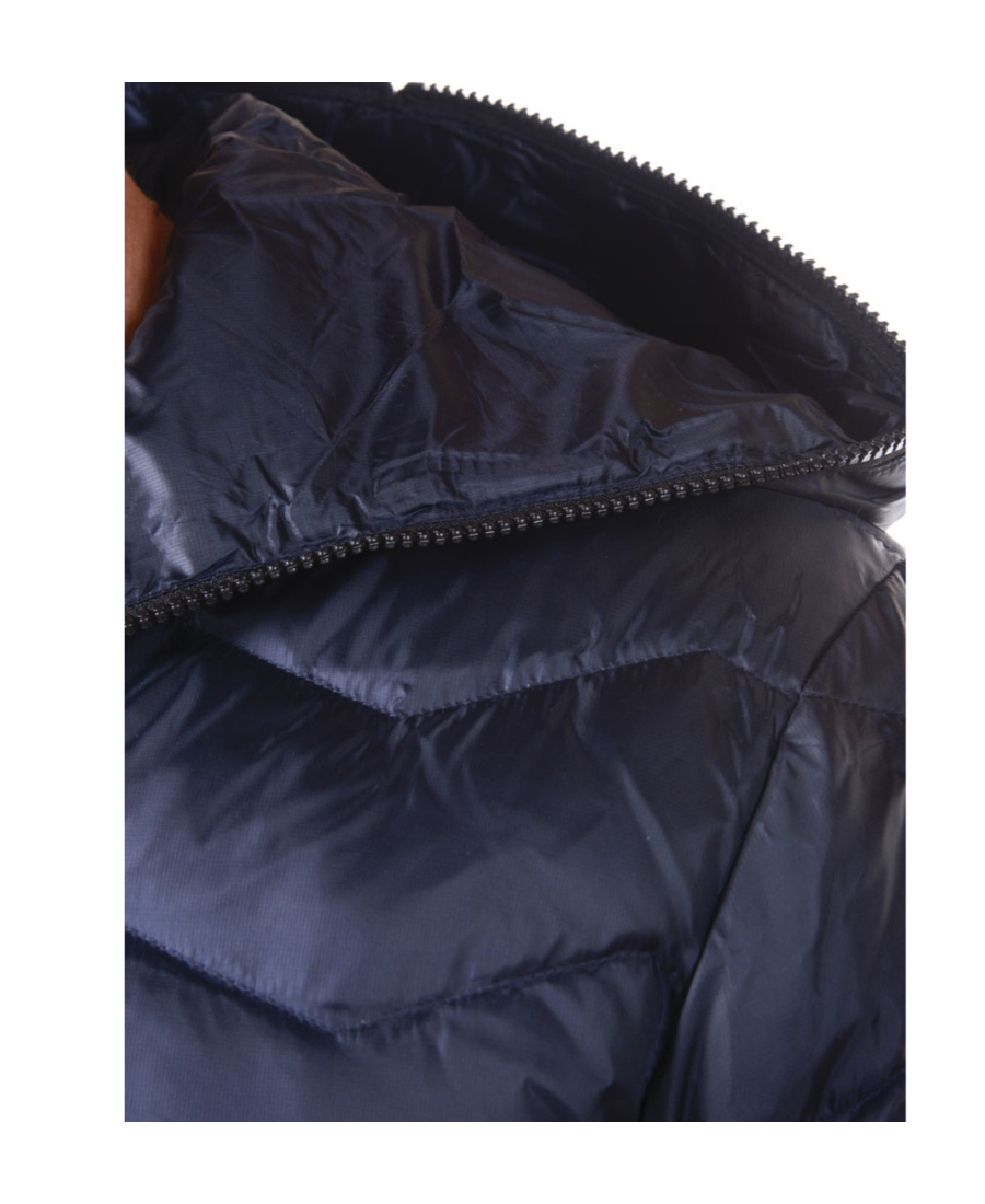 Ea7 Logo Down Jacket In Black