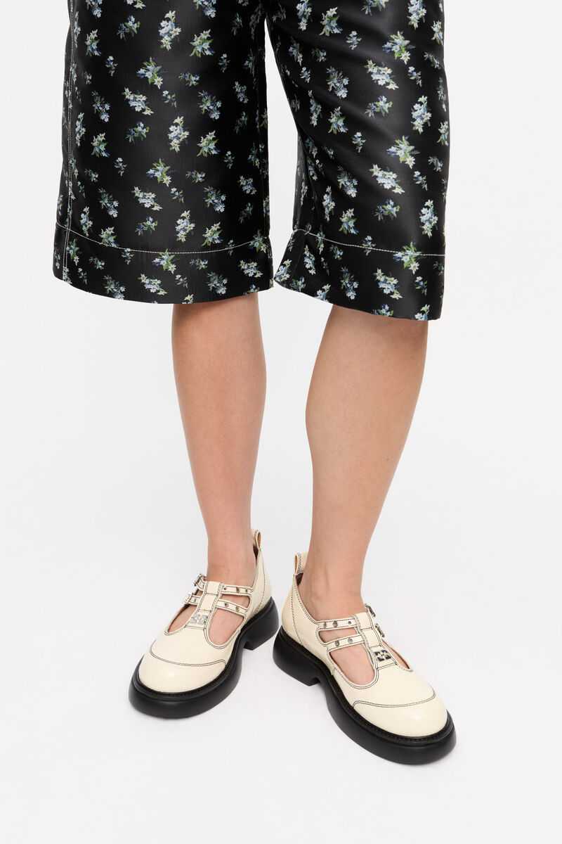 Ganni Off-white Mary Jane Loafers In White