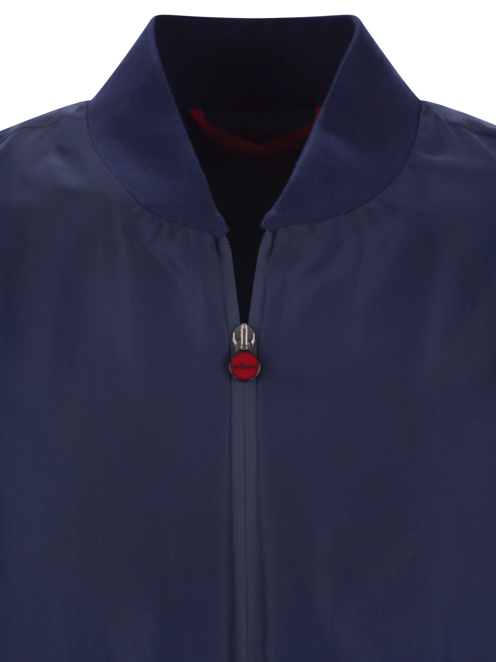 Kiton Polyester Jacket In Black