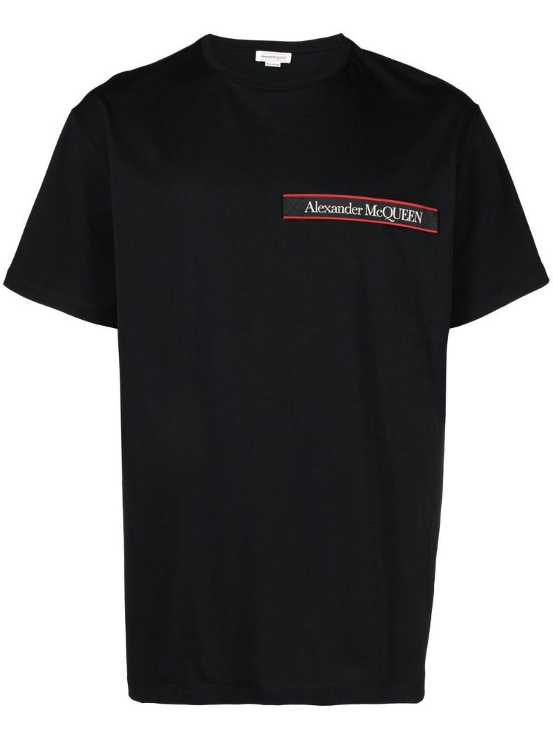 Alexander Mcqueen Logo Patch Short-sleeve T-shirt In Black