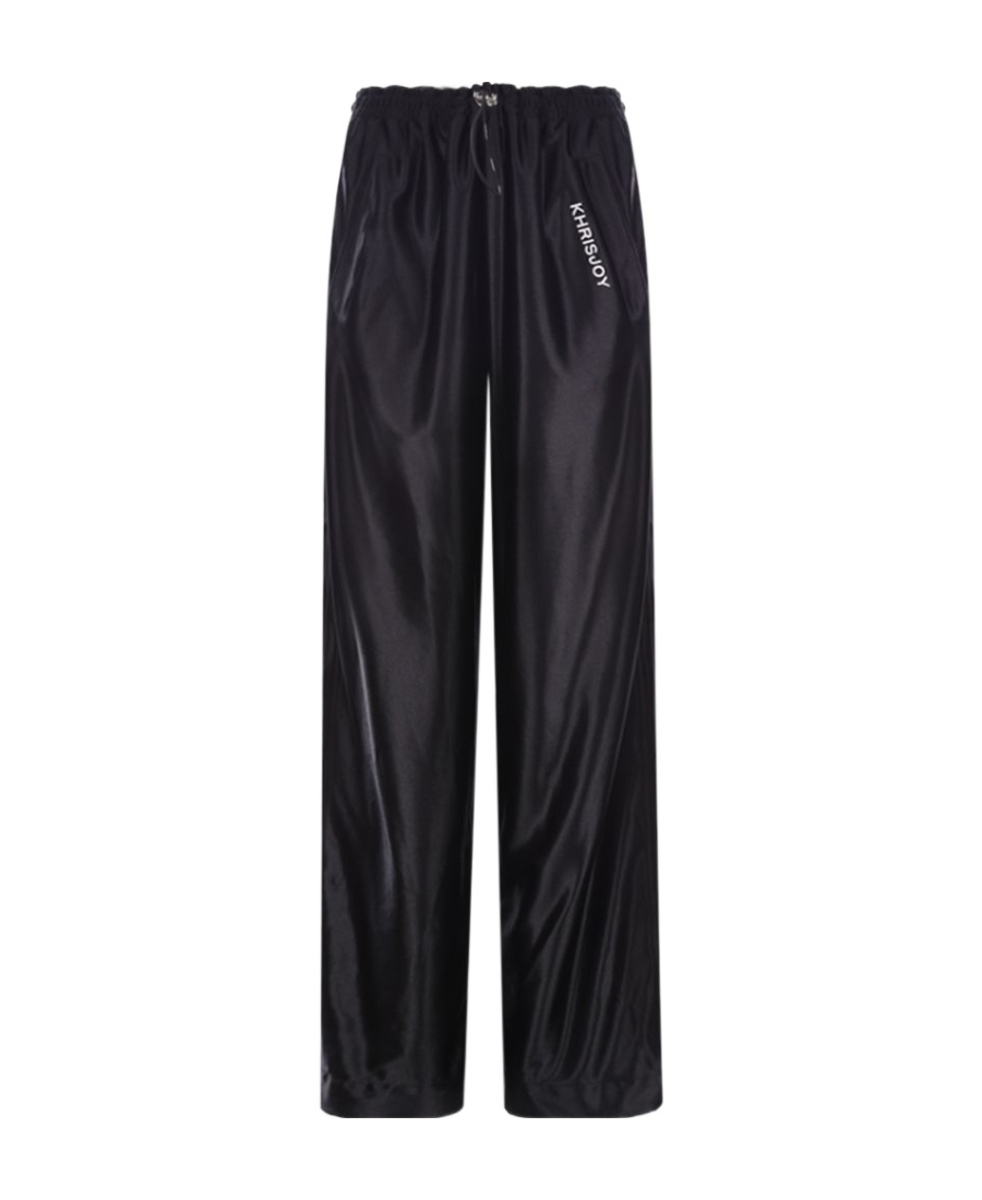KHRISJOY KHRISJOY METALLIC-EFFECT ELASTIC DRAWSTRING WAIST TROUSERS 