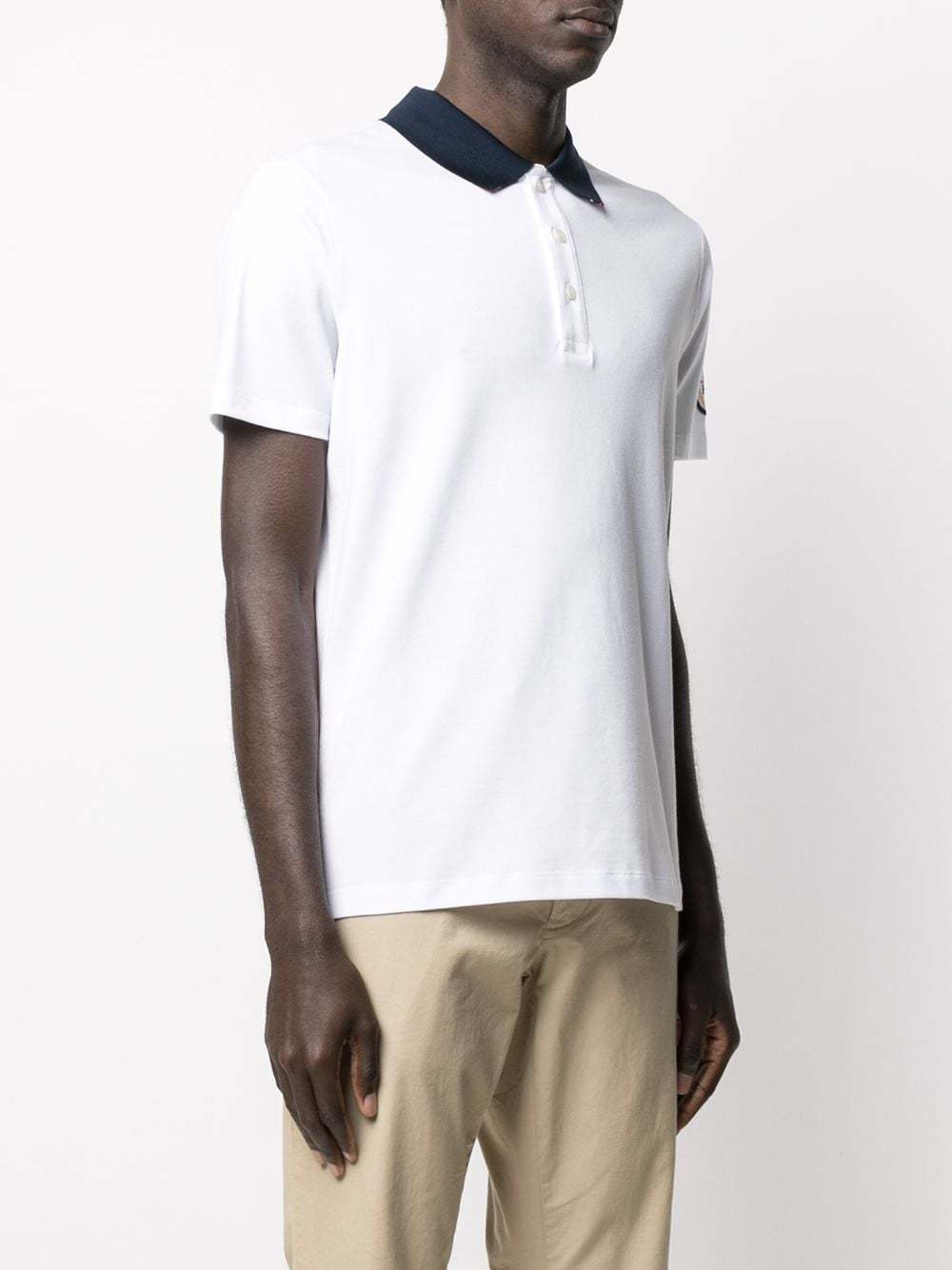 Paul & Shark Logo Patch Polo Shirt In White