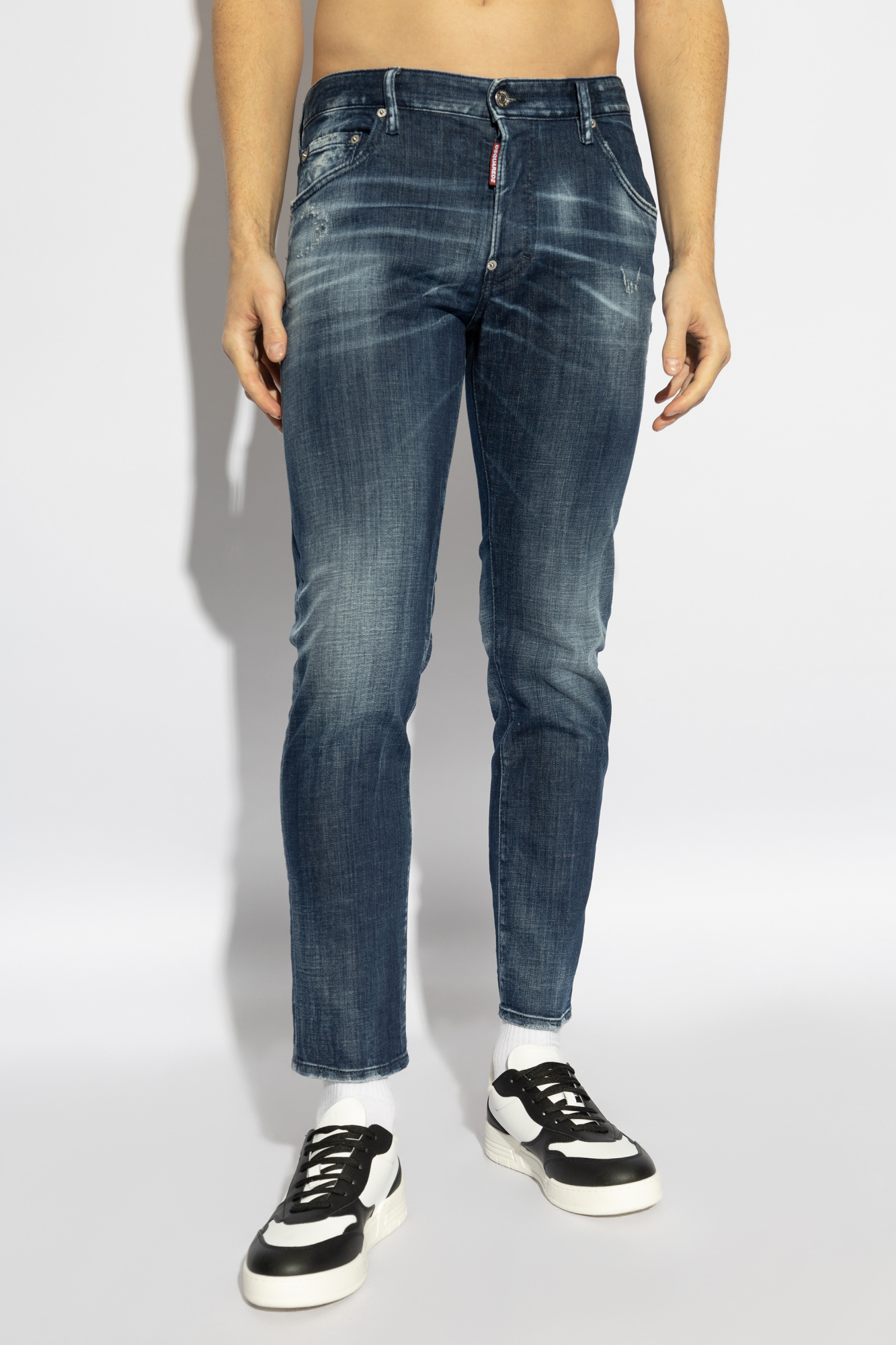 Dsquared2 Belt-loop Jeans In Blue