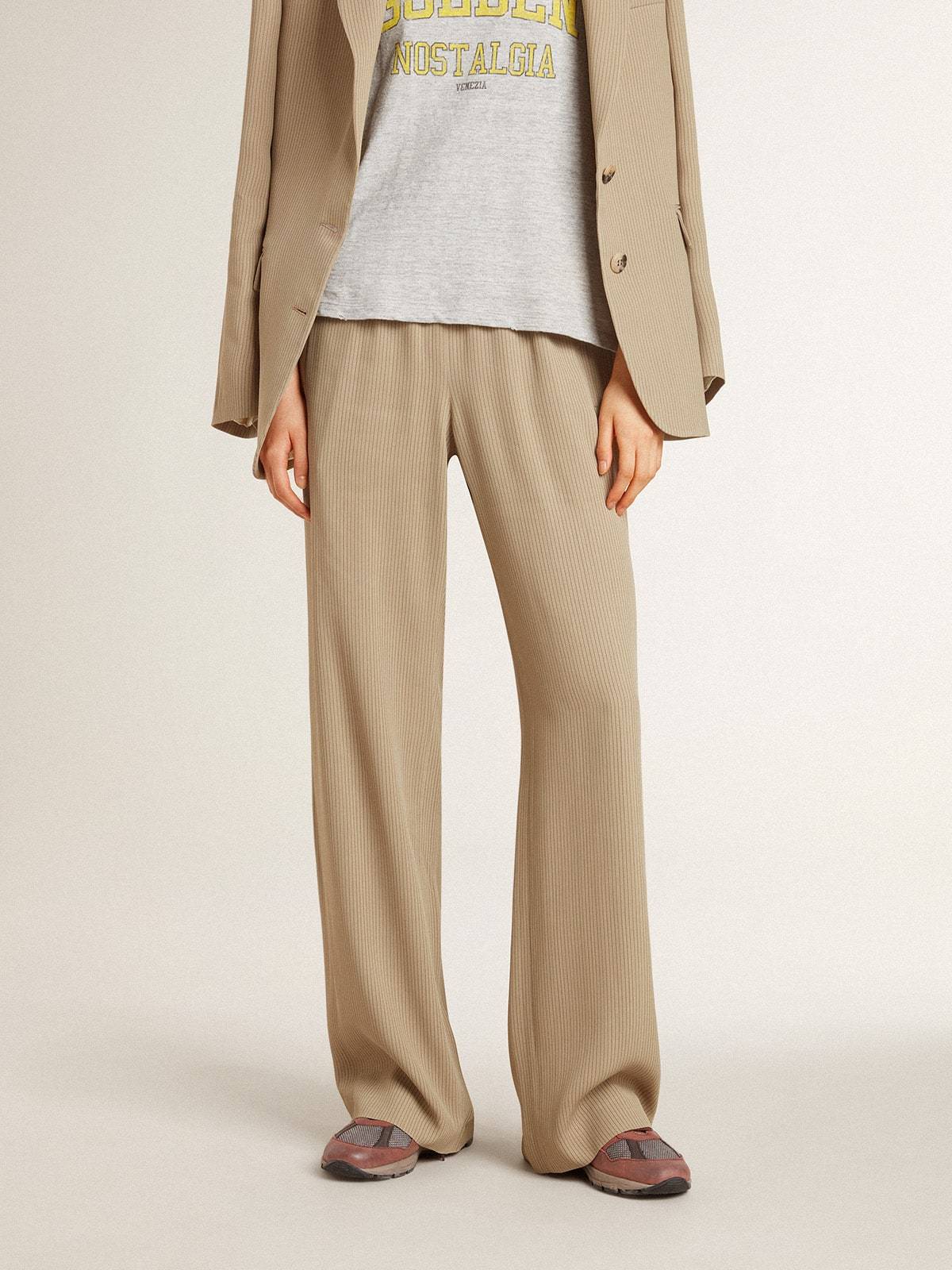 Golden Goose Deluxe Brand Straight-leg Pleated Trousers In Brown