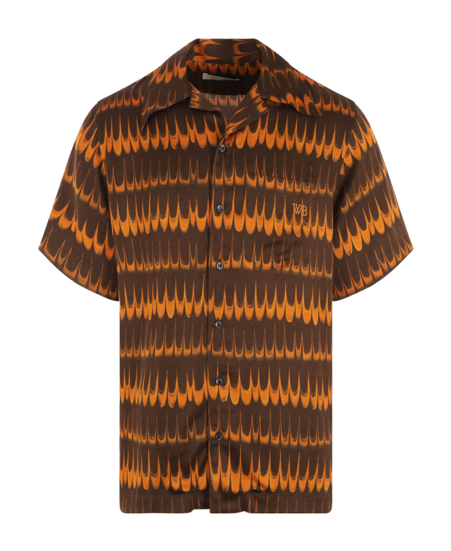 WALES BONNER GEOMETRIC-PRINT SHORT-SLEEVE SHIRT