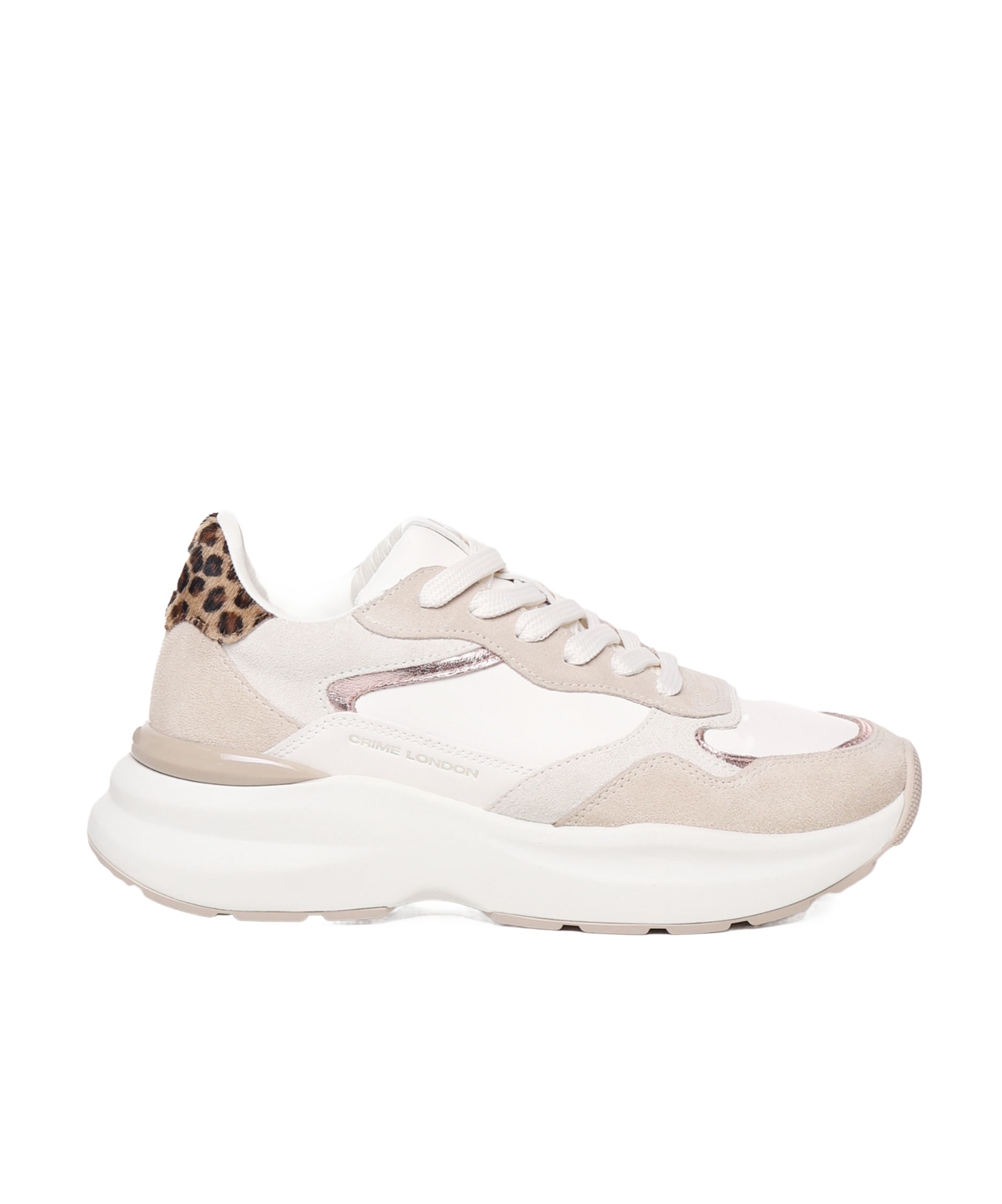 Crime London Sneakers In Rubber And Leather In White
