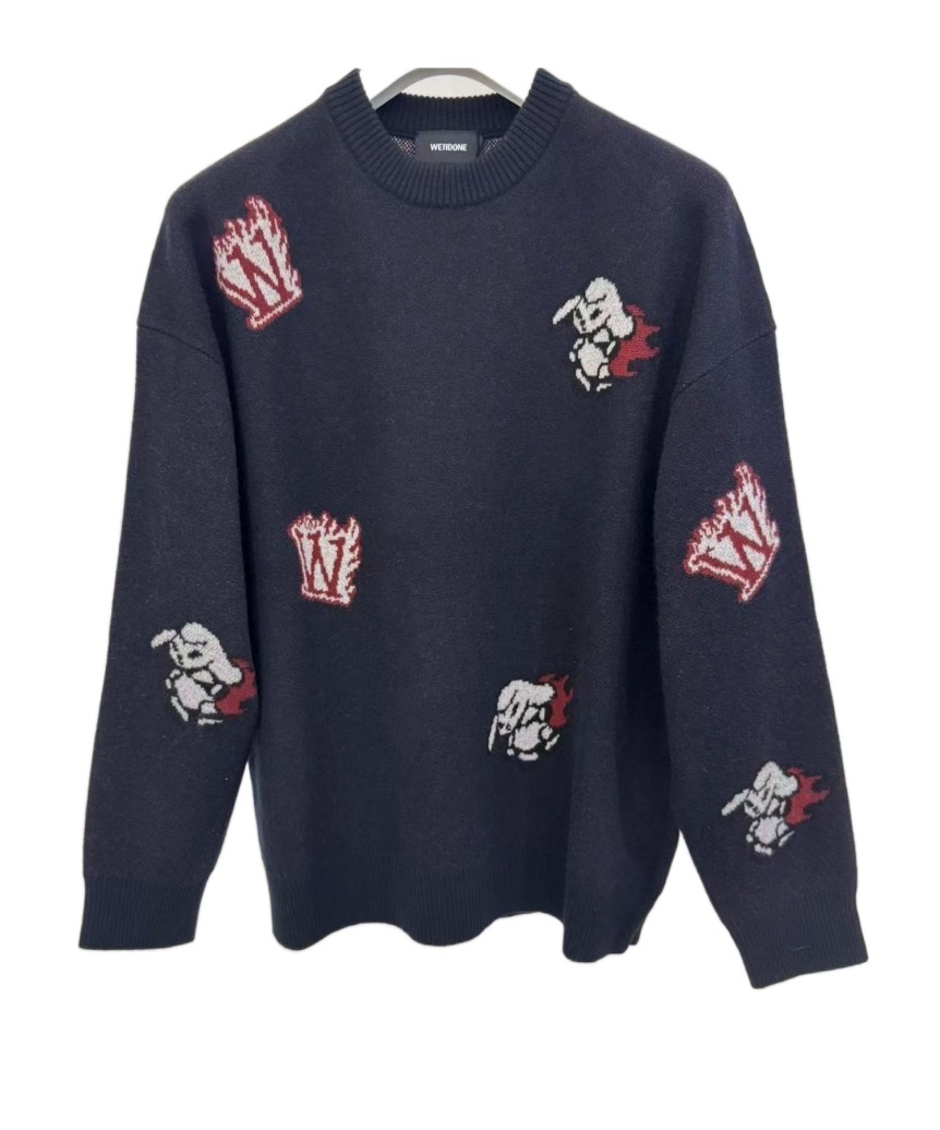 We11 Done Crew Neck Sweatshirt In Black