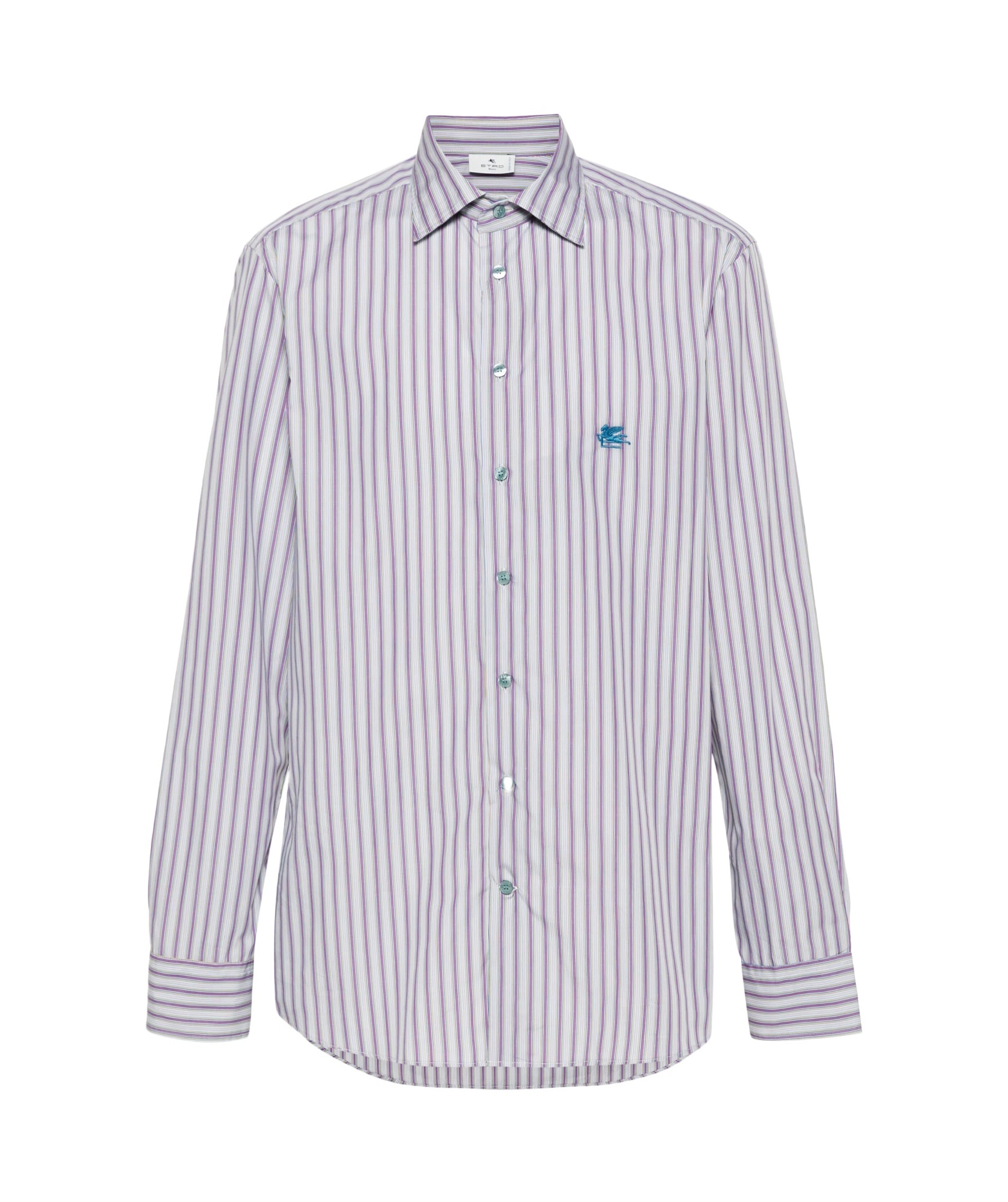 Etro Striped Cotton Shirt In Pink