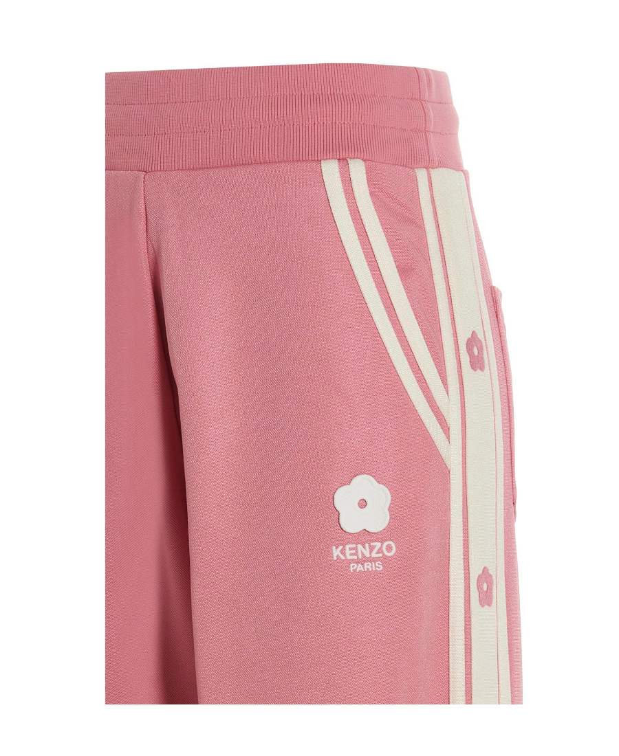 Kenzo Side-stripe Track Pants In Pink