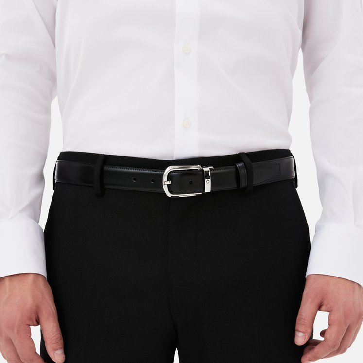 Montblanc Logo Belt In Black