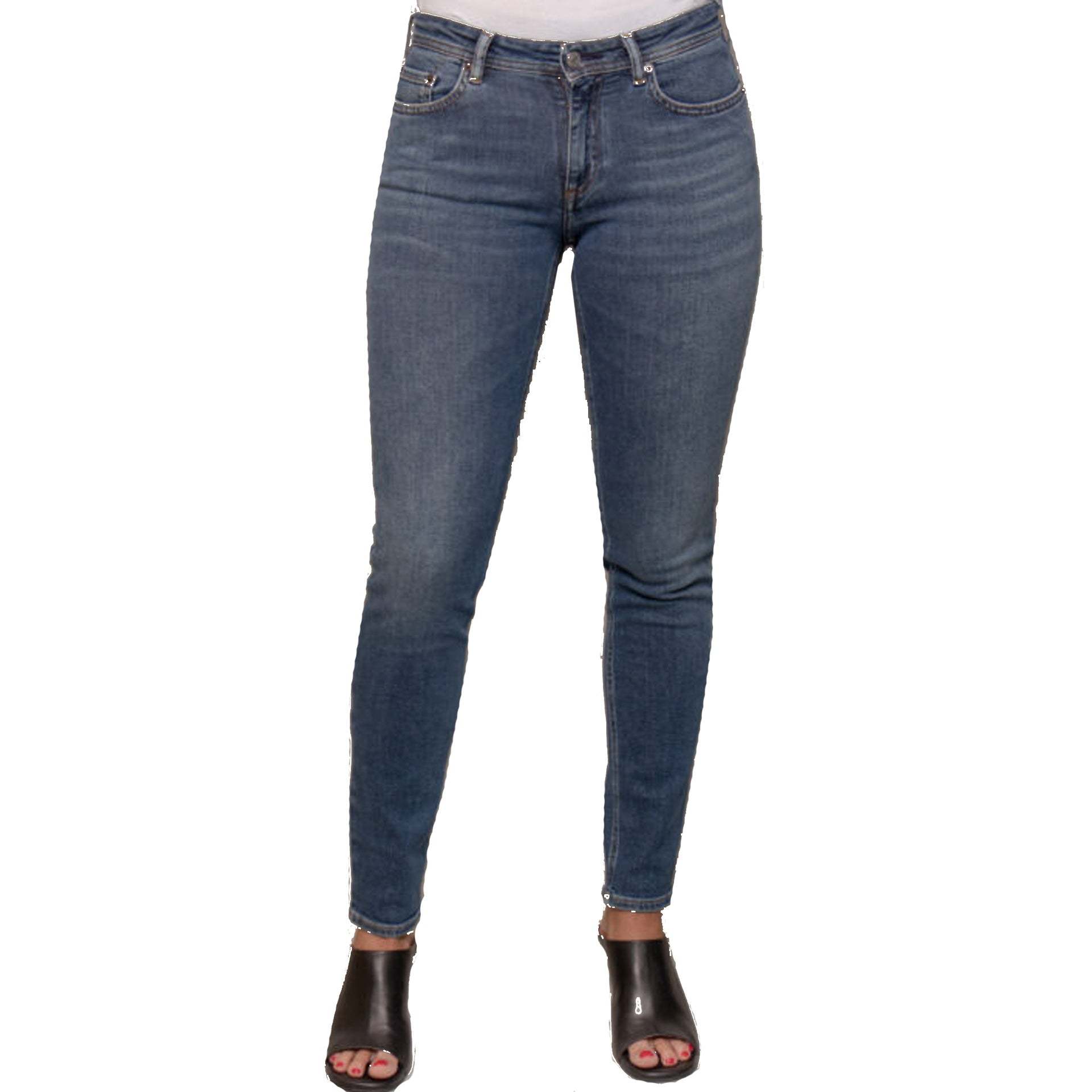 Acne Studios Jeans With Belt Loops In Blue