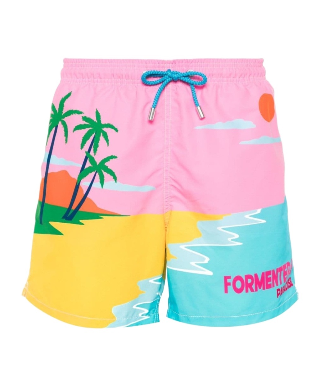 Shop Mc2 Saint Barth Gustavia Printed Swim Shorts In Pink