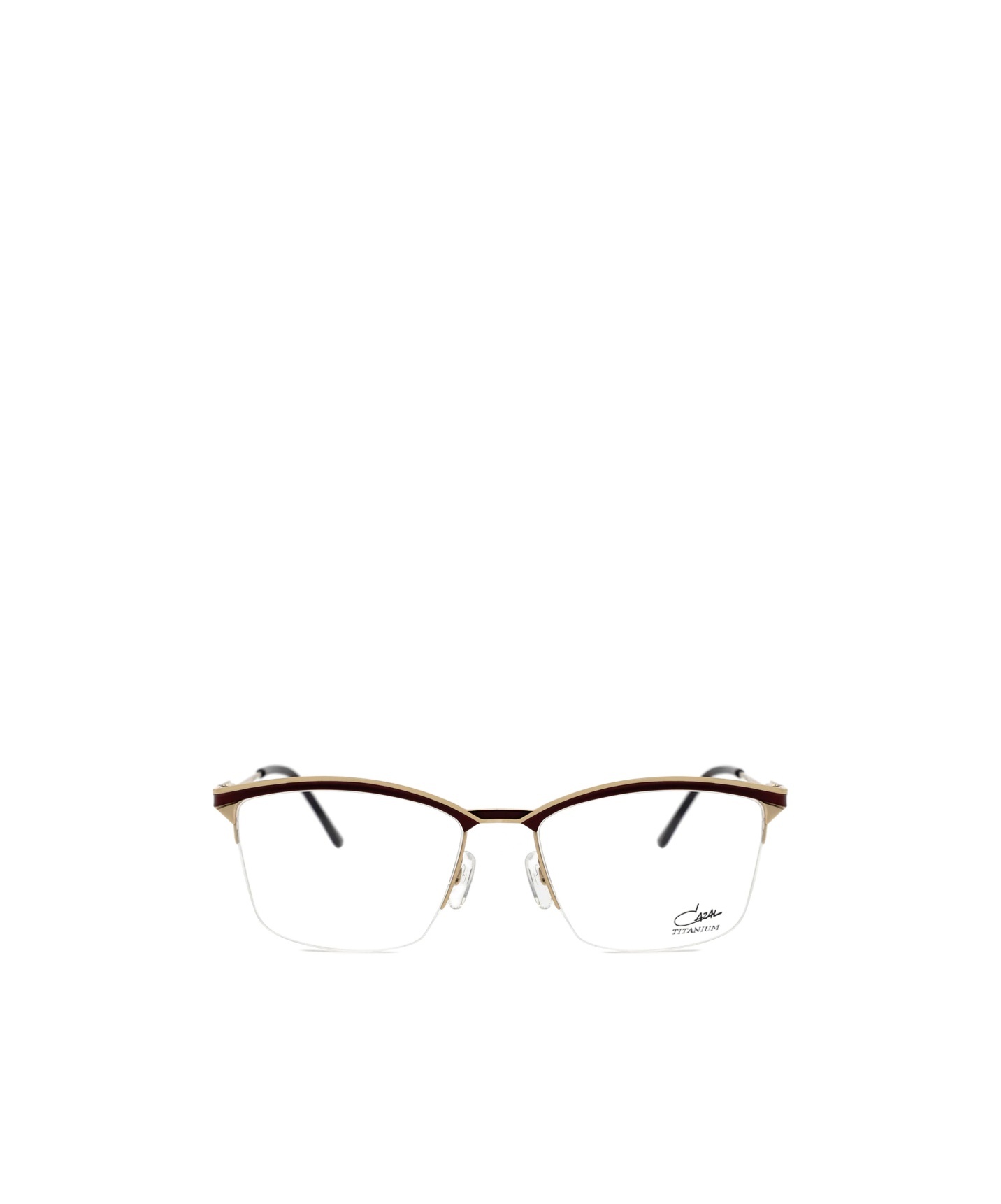 Cazal Square-frame Logo-engraved Glasses In Metallic
