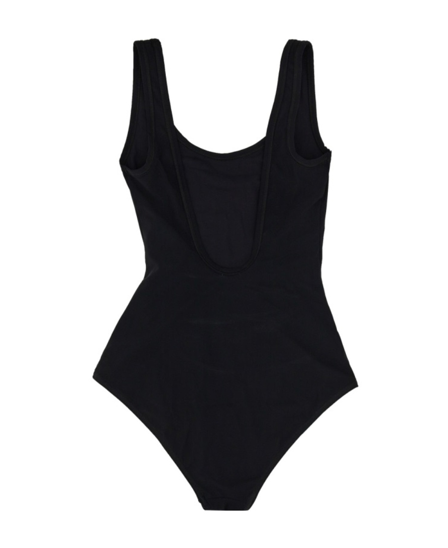 Jil Sander Logo Swimsuit In Black