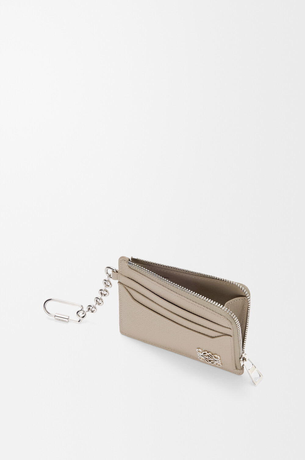 Loewe Anagram Square Coin Card Holder In Gray