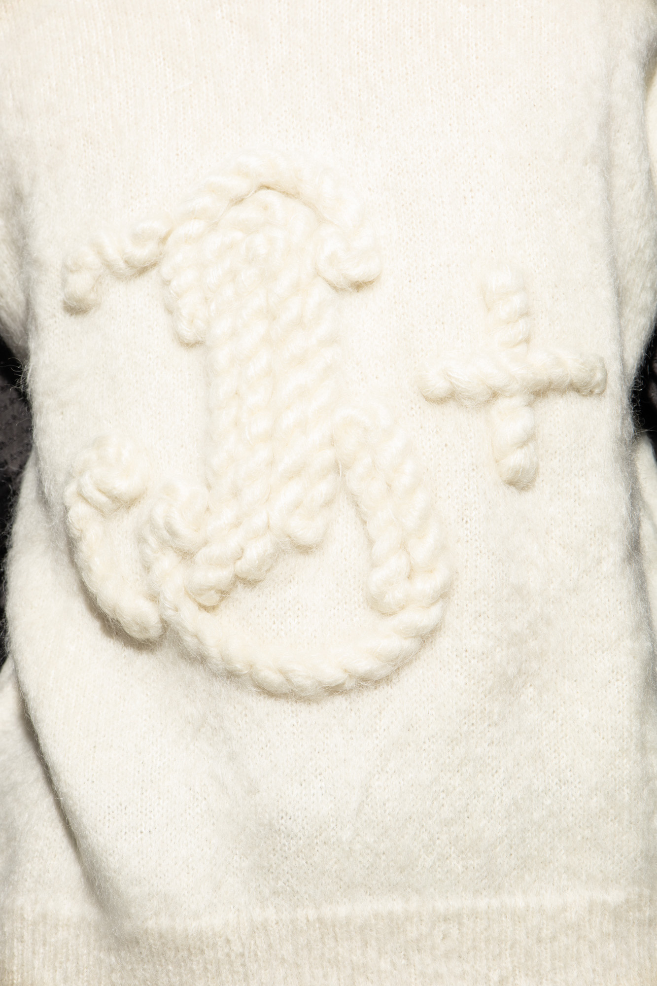 Jil Sander Man Sweater Cream Size 38 Mohair Wool, Polyamide In Nude