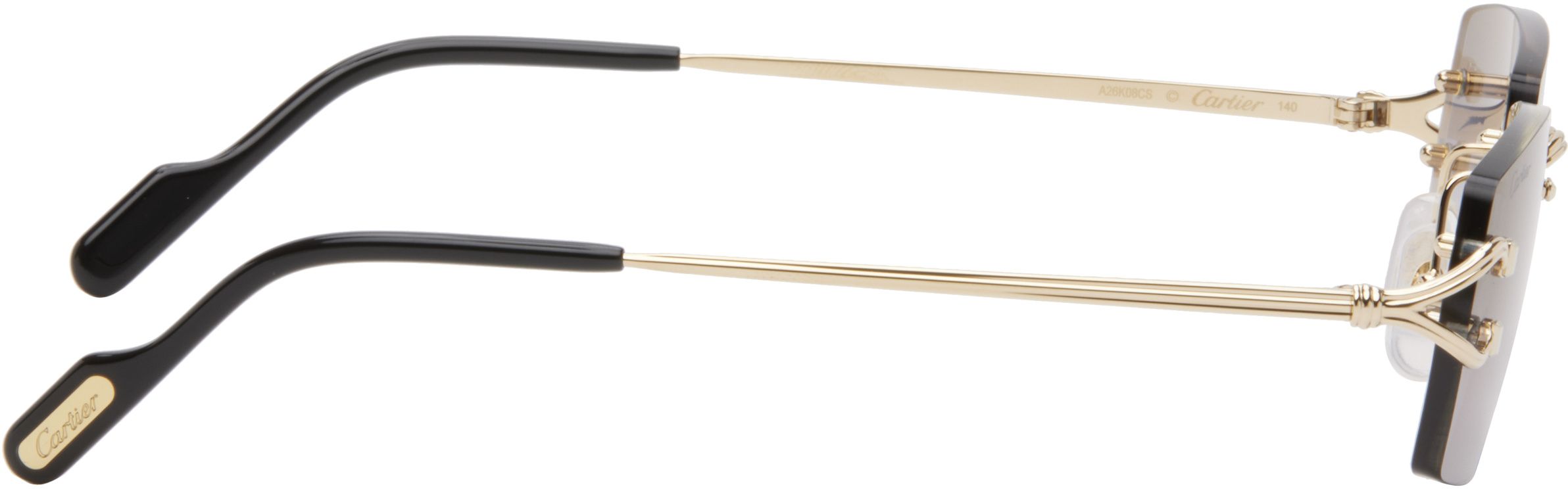Cartier Decor C Classique De  Sunglasses In Gold