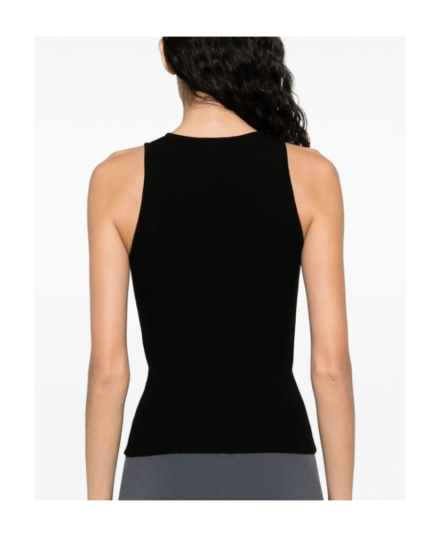 Shop Courrèges Logo-patch Cutout Tank Top In Black