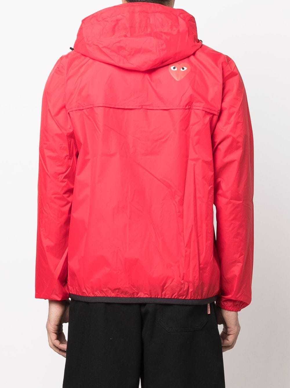 Comme Des Garçons Play Comme Des Garcons Play K-way Hoodie Full Zip In Red