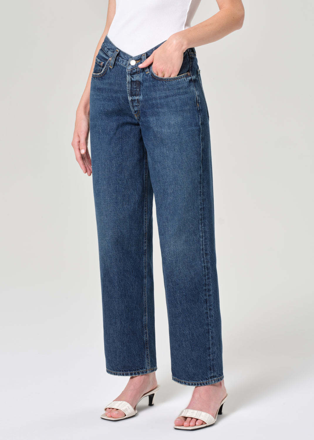 Agolde V-waist Baggy In Blue