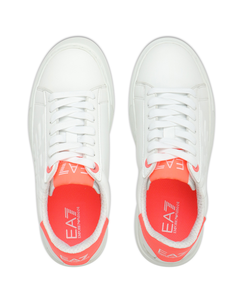 Ea7 Logo Decoration Lace Up Casual Sports Shoes In White