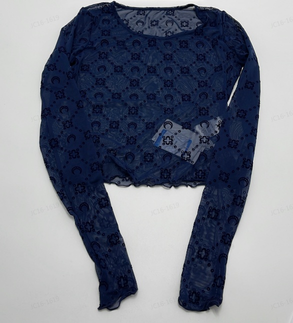 Marine Serre Top With Geometric Pattern And Logo In Gray