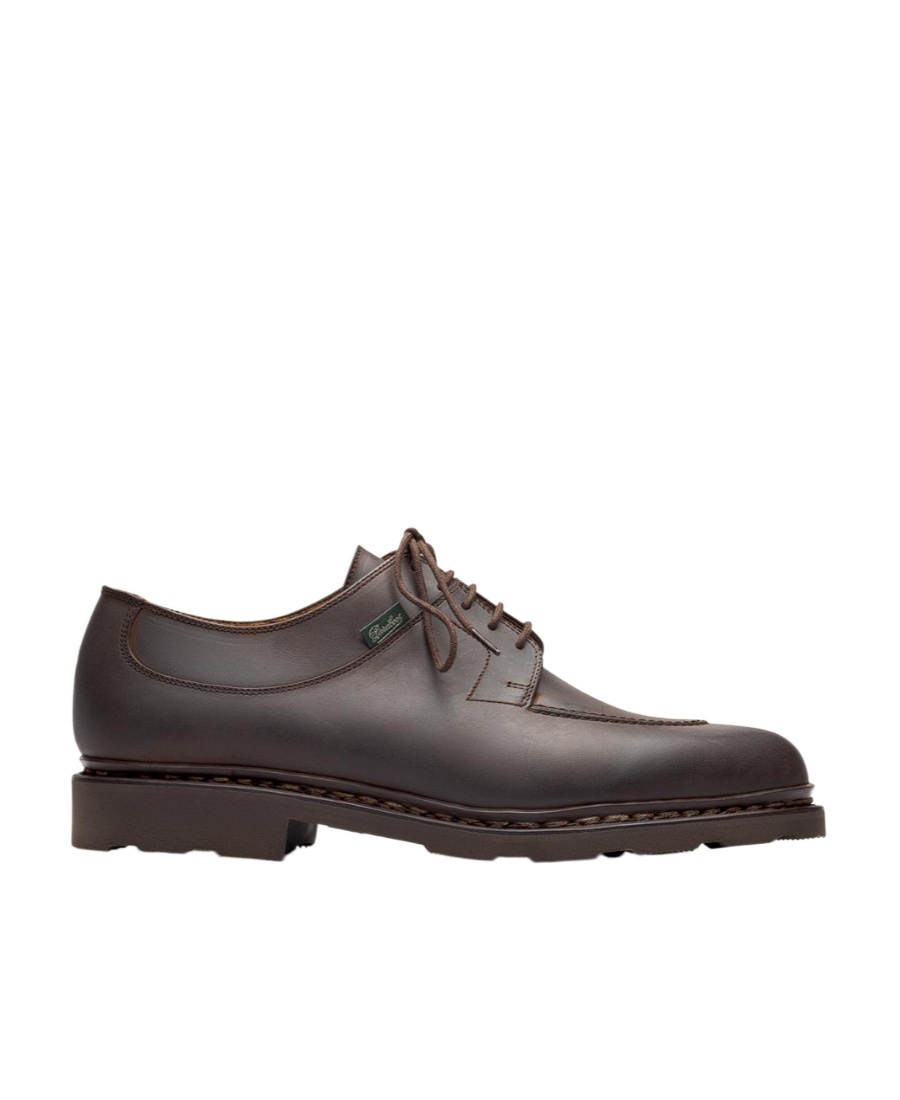 Paraboot Chambord Almond Toe Lace-up Shoes In Black