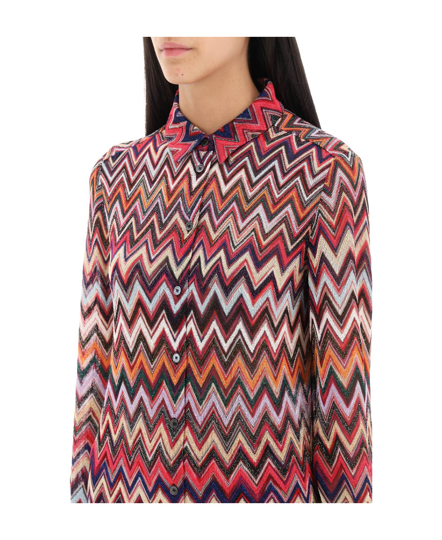 Missoni Zigzag-pattern Long-sleeved Shirt In Multicolor
