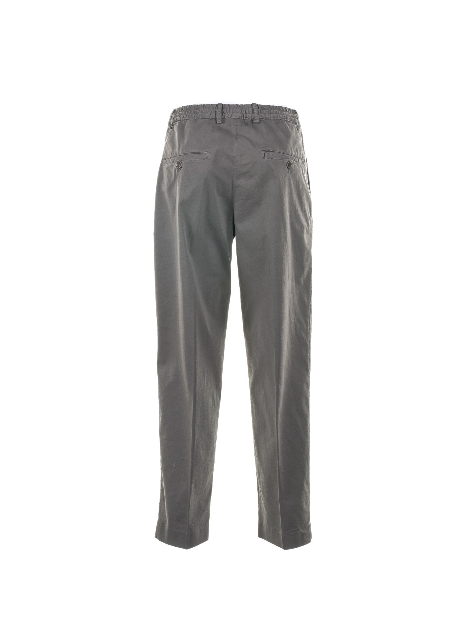 Aspesi Pleat Detailed Cropped Pants In Gray