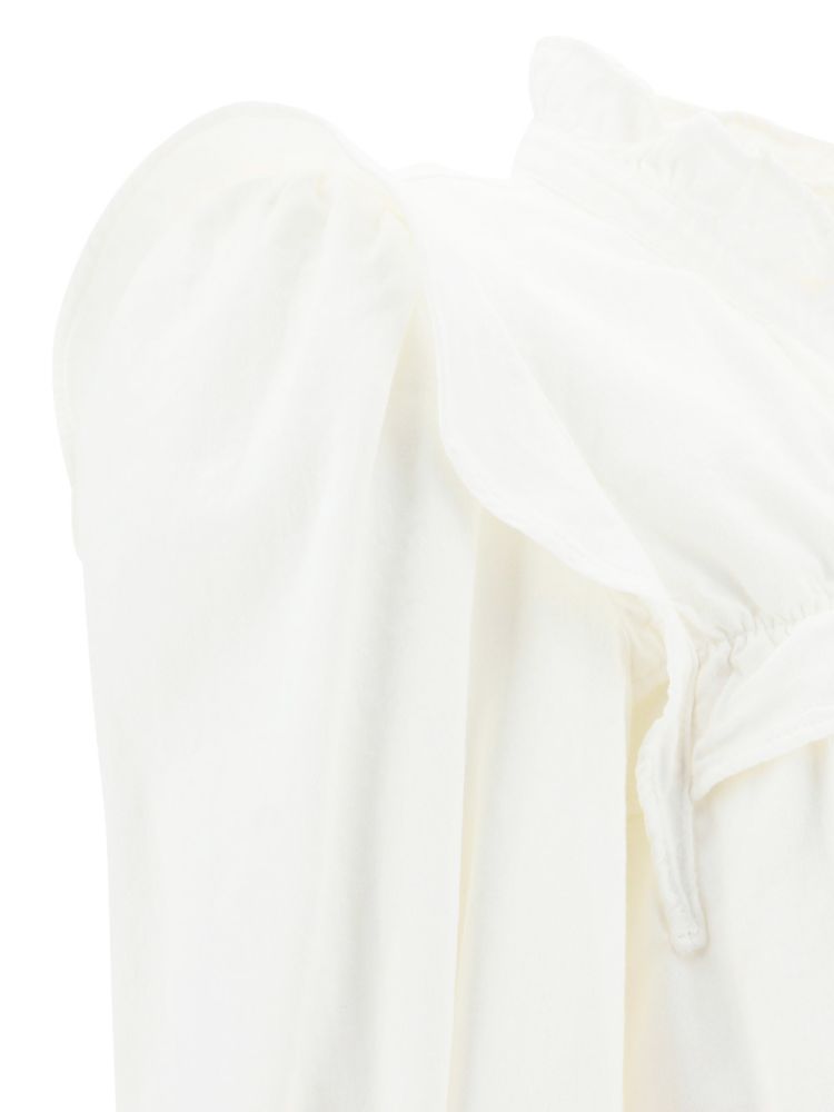 ISABEL MARANT ÉTOILE FRILLED-COLLAR LONG-SLEEVE BLOUSE