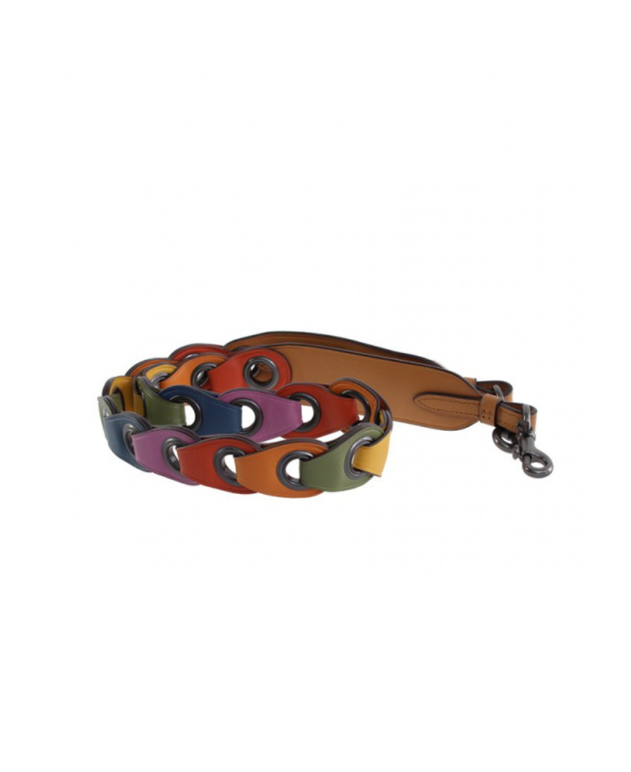 Coach Logo Shoulder Strap In Multicolor