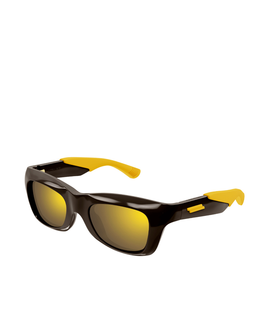Bottega Veneta Two-tone Rectangle-frame Sunglasses In Multicolor